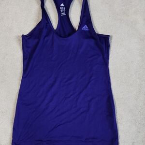 AdidasFitted Racerback Tank Top - Purple - small
